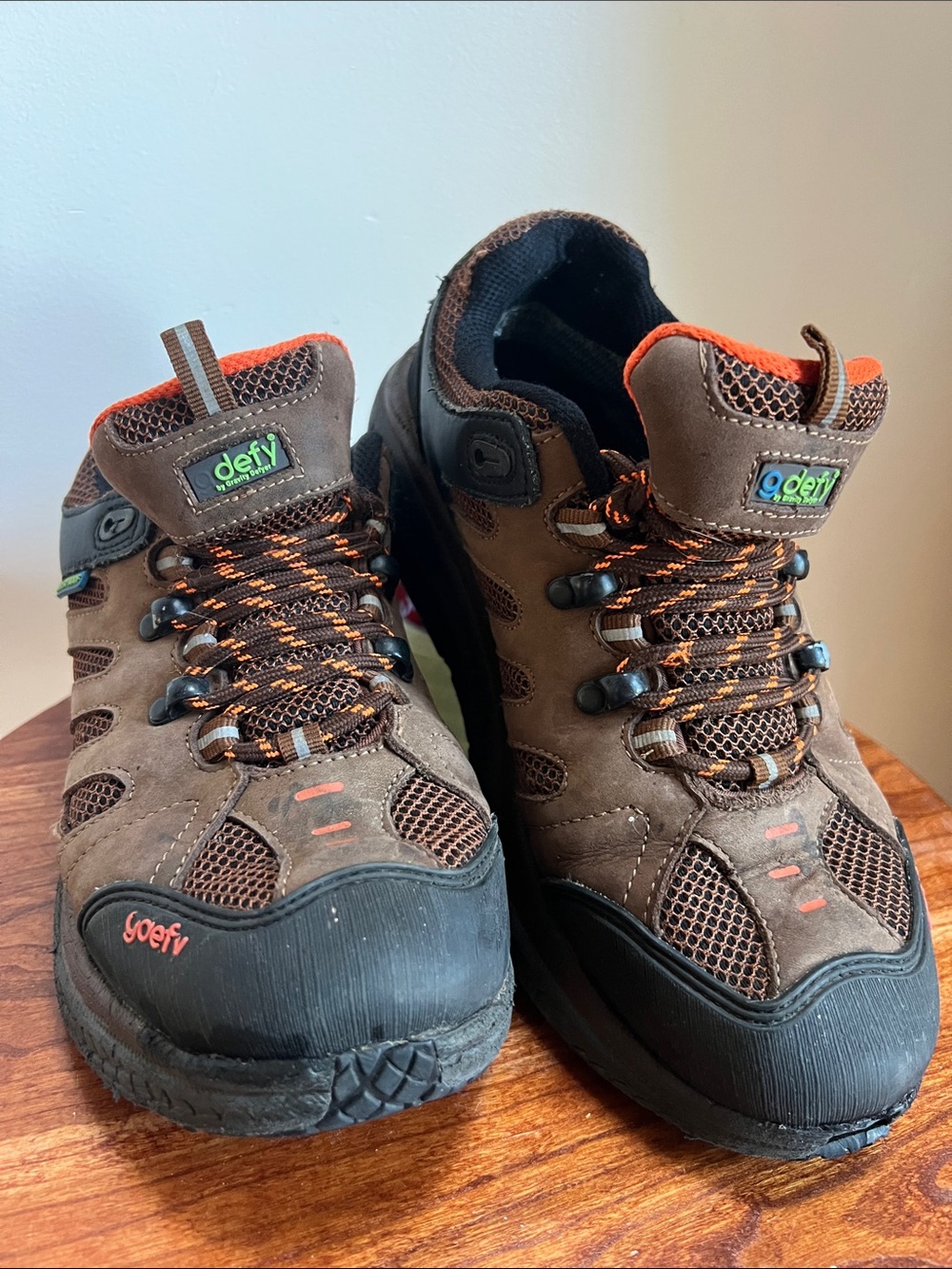 GDefy hiking shoes Brown and Orange Athletic comfort wear Shoes